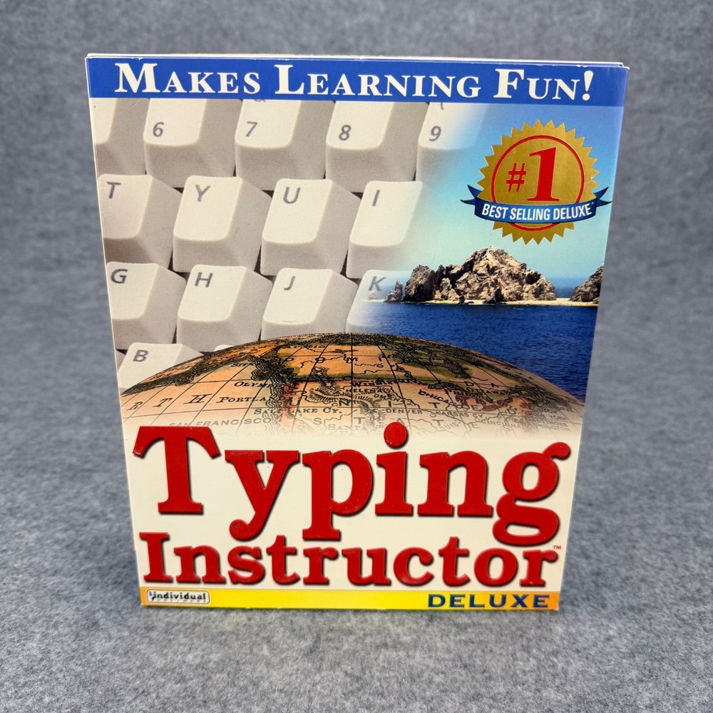 Typing Instructor Deluxe v15 PC CD-ROM New Sealed Windows 98 XP 2000 ME Software